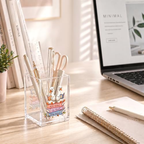 Funny Read Books Be Kind Stay Weird Pencil Holder Cup for Bookish - Image 4