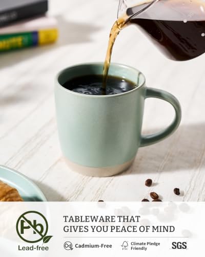 famiware Coffee Mugs Set of 8, Milkyway 13 oz Ceramic Cup Set with Handle - Image 3
