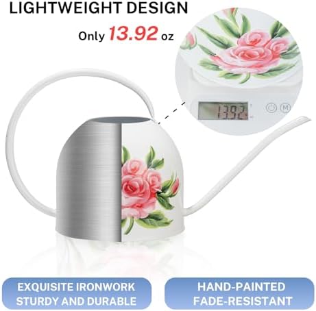 MOYEE Metal Small Watering Can for Indoor Outdoor Plants, Pretty Water Cans - Image 5