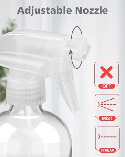Glass Spray Bottles for Cleaning - 16 oz Spray Bottles with Silicone Sleeve - Image 2