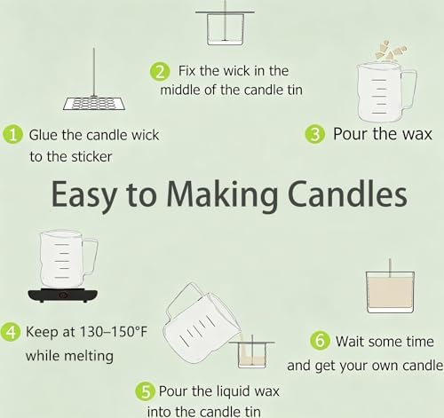 DINGPAI Natural Soy Wax for Candle Making, 5lb Organic Soy Wax Flakes - Image 6