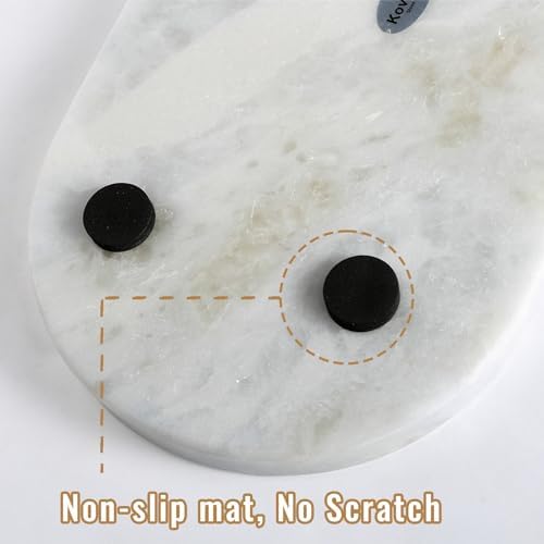 Koville African Natural Marble Decorative Tray, 12"x6" - Countertop Organizer, Catchall Tray for Perfume, Candles, Jewelry - Image 4