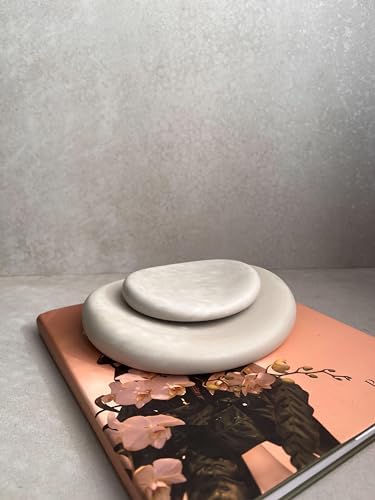 Pebble Concrete Tray, Organic Cement Tray, Nightstand Catch All, Jewelry Display, Chunky Trinket Tray, Ring Dish, Chubby Dish, Nordic Decor, Japandi Homewares - Image 3
