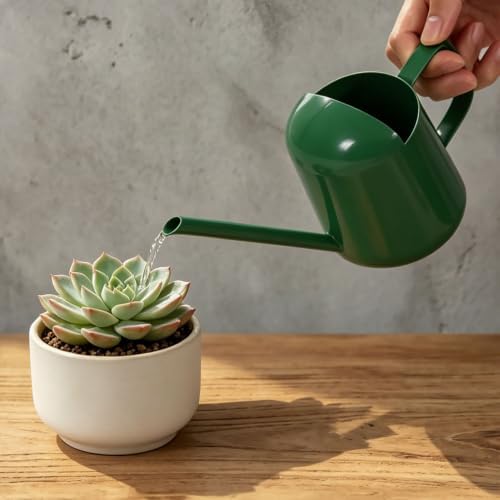 Small Watering Can 10oz Long Spout for Indoor Plants (White) - Image 3