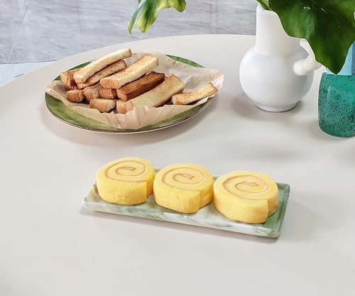 9.2" Porcelain Small Bathroom Narrow Tray - Green - Image 5