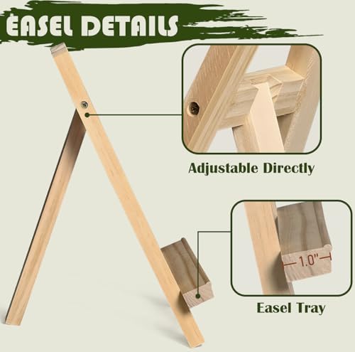 10.8 inch Tabletop Easel for Painting, Small Easel with 5 Papers - Image 2