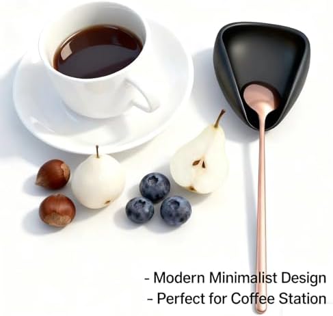 Ceramic Coffee Bean Dosing Cup + Sprayer Gift Set, Spoon Rest, Mini Coffee Spoon Holder for Tea Spoons Stirrers, Coffee Station Decor, Espresso Coffee Bar Accessories & Essentials(Not Include Spoon) - Image 5