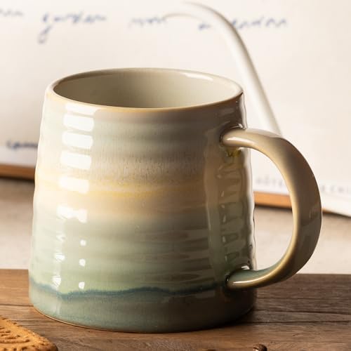 15.5oz Large Heavyweight Ceramic Mug, Reactive (Dusty Green) - Image 5