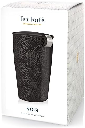 Tea Forte Double-Walled Ceramic Kati Cup, Noir, 12 oz - Image 2