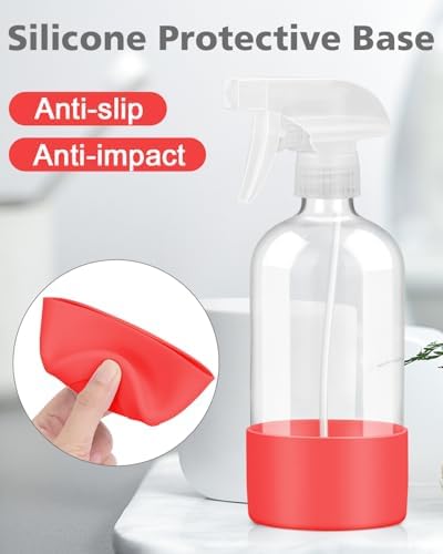 Glass Spray Bottles for Cleaning - 16 oz Spray Bottles with Silicone Sleeve - Image 3