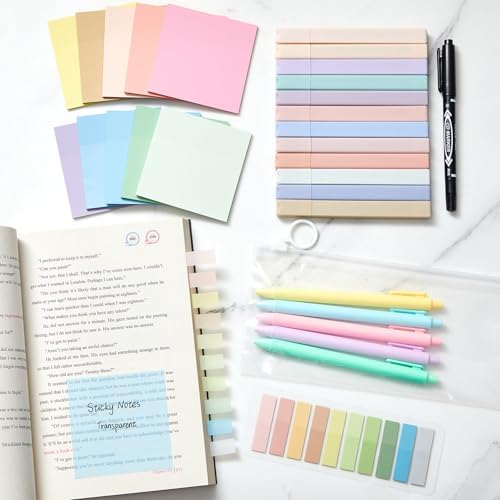 Jutom 38 Pcs Book Annotation Kit for Bible Study, Pastel Color, Square - Image 6