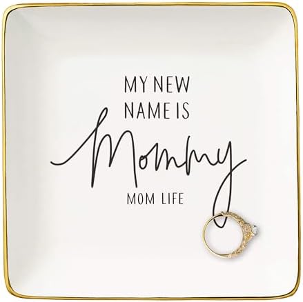 First Time Mom's Jewelry Tray Trinket Holder Ring Dish - Perfect for New Moms & Gender Reveal Gifts by NZY