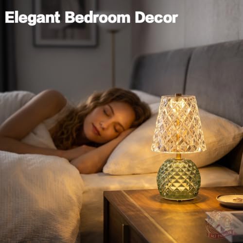 MJ PREMIER Rechargeable Table Lamp Cordless Mushroom Lamp with Timer Green - Image 3
