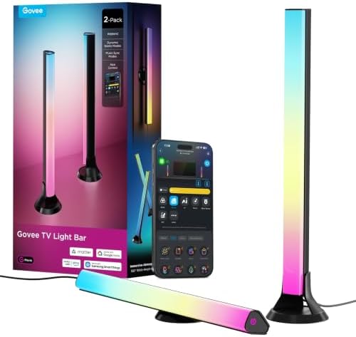 Govee Smart RGBWIC Light Bars, 15-Inch WiFi TV Backlight for 45-70-Inch TVs by Unknown