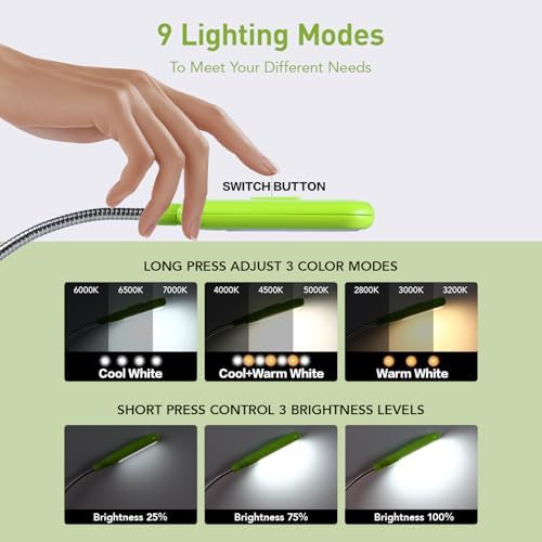 VAVOFO Rechargeable Reading Light, Clip on Book Light for Reading in Bed - Image 3