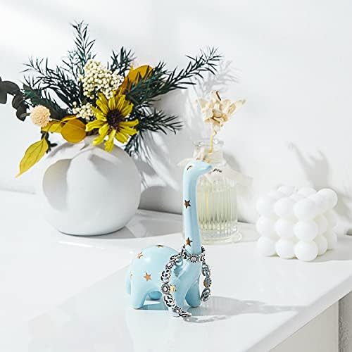 PUDDING CABIN Blue Dinosaur Ring Holder Engagement Wedding Ring Stand, Rings Oragnizer, Mothers Day Christmas Birthday Gifts for Women, Dinosaur Decor - Image 6