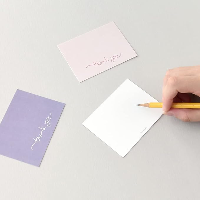Monolike Day-by-day Card, Thank you - Mix 36 Mini Single cards, 36 envelopes, 36 stickers Package