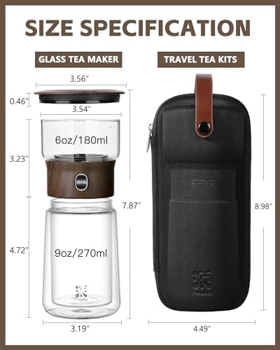 ZENS Glass Infuser Teapot, One Touch Tea Maker for Loose Leaf Tea - Image 5