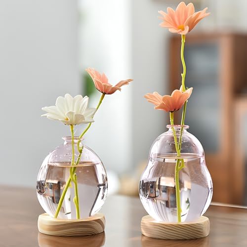 Pink Plant Propagation Cute Bubble Flower Vase Glass Planter Terrarium Jar - Image 5