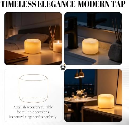 Marmor Marble Lamp Table Lamp Unique Stone Touch Lamp Pat Lamp Type-C 3 Way Bedside Lamp Ambient Light Bedroom Stands Night Light Decorative LED Warm Portable Lamp Rechargeable(Peach Jade) - Image 5