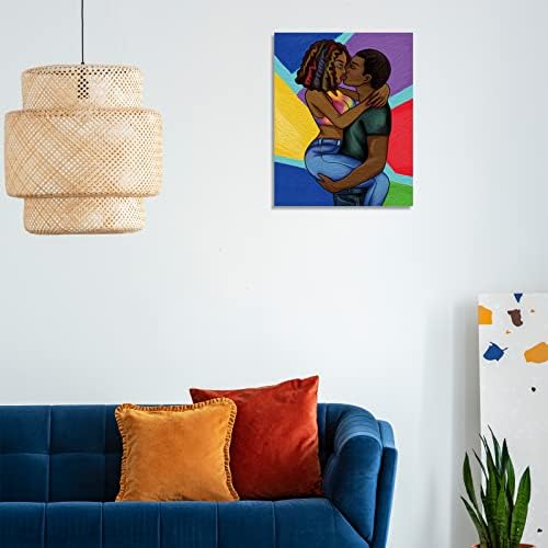Nuberlic Pre Drawn Canvas Paint Kit Sip and Paint Party 8x10 Canvas Painting Kit Valentine's Day Birthday Gift Couple Love Theme DIY Party Favor Date Night - Image 5