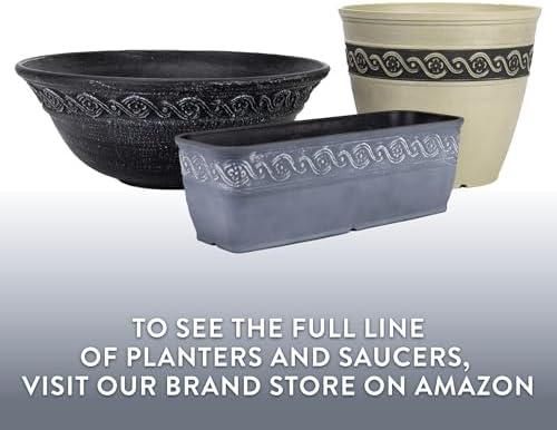 GROWSCAPE Corinthian Round Planter Pot w/Drainage Holes, 8" Desert Tan - Image 7