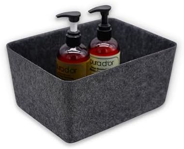 Welaxy Minimalist Felt Desk Drawer Organizer Charcoal Deep Wider Storage Bin by Welaxy