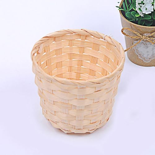 KALLORY 2pcs Woven Storage Basket Small Sundries Organizer for Tabletop Home Organization, Decorative Basket with Large Capacity, Multi-use Storage Bin for Household Use - Image 6