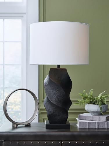 Signature Design by Ashley Table Lamp, Tall Modern Black for Living Room - Image 4