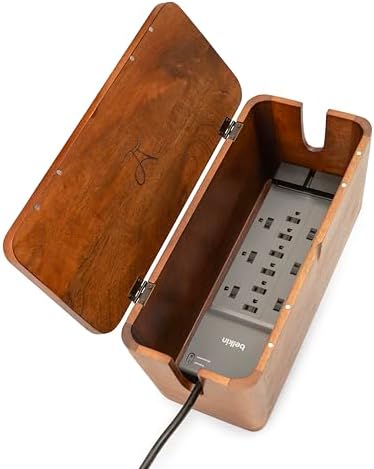 Extra Large Cable Management Box, Power Strip & Cord Hider, Desk Organizer by LuxeDesigns