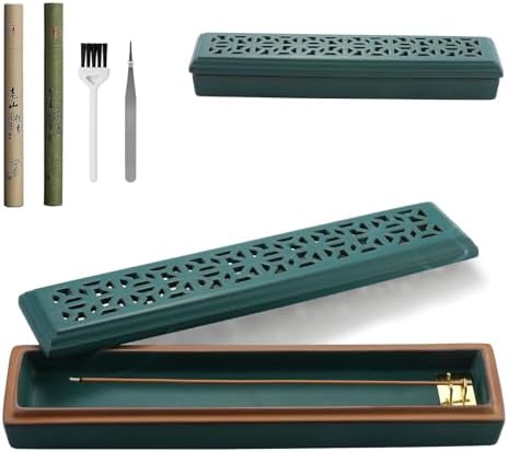 CEREMONY Incense Holder for Sticks，Ceramic Insence-Stick Holder Ash Catcher，Incense Holder Timkburner for Meditation Yoga Spa Room Decor by LifeNeedsAlittleofCeremony