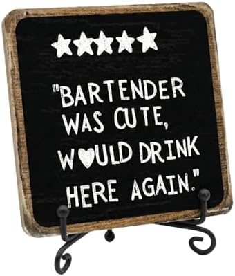 Funny Bar Signs for Home Bar Decor, Bar Accessories Man Cave Gift by YanNookSigns