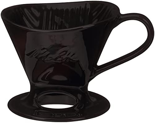 Melitta 1 Cup Porcelain Pour-Over Cone Coffeemaker, Glossy Black by Unknown