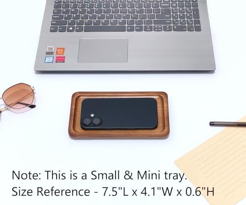 Small Wooden Mini Tray (7.5 x 4.1 inch) 6 Pack Rectangular - Image 2