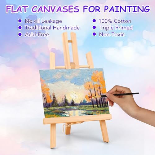 FUMILE Canvas Boards for Painting 5x7 Inch, 84 Pack Small Canvases Value Pack, Primed Acid-Free Blank Canvas Panels for Beginners & Artist, Painting Canvas for Classroom and Painting Parties., White - Image 3