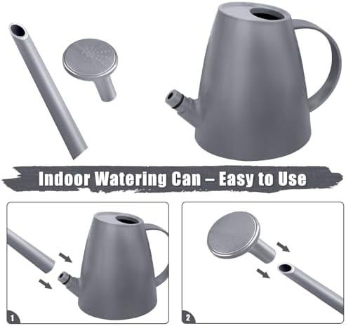 1.8L Watering Can, Small Watering Can for Indoor Plants with Long Spout - Image 3