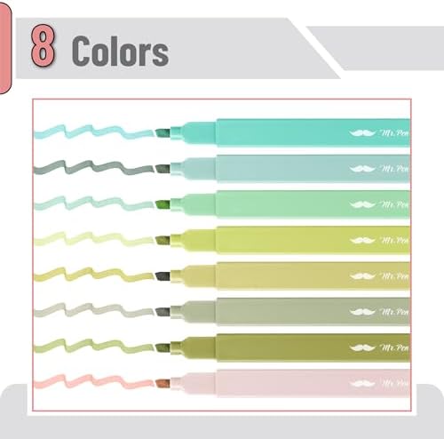 Mr. Pen- Aesthetic Highlighters No Bleed, 8 Pack, Assorted Colors | Chisel Tip, Cute Highlighters Assorted Colors for Journaling, Highlighting, Underlining, Fast Dry, Back to School Supplies - Image 2