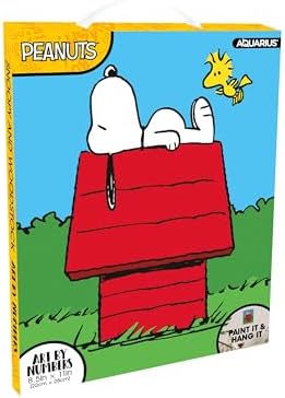 Aquarius Peanuts Snoopy Paint by Numbers Kit, 8.5 x 11 Mini Canvas Art by Number Set for Adults and Kids, Officially Licensed by AQUARIUS