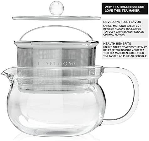 Teabloom Kyoto 2-in-1 Tea Kettle and Tea Maker – Glass Teapot with Removable Loose Tea Filter – Tea Connoisseur's Choice - Image 5