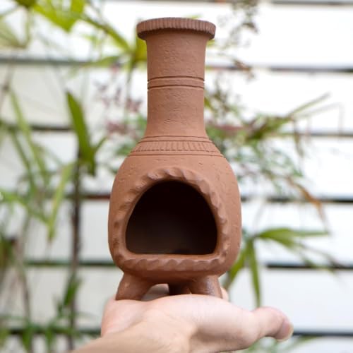 Mexican Style Terracotta Palo Santo Holder,Handmade Chiminea Incense Dish - Image 2