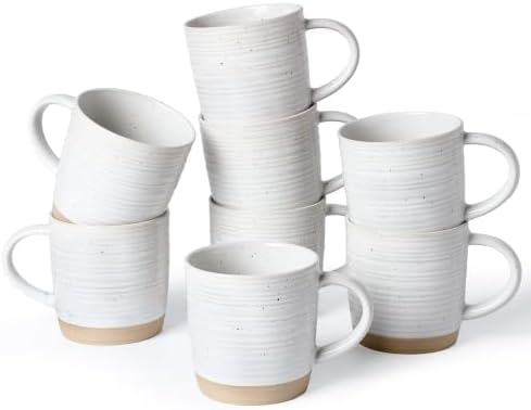 famiware Coffee Mugs Set of 8, 13 oz Mug Set, Ceramic Cup Set with Handle by Famiware