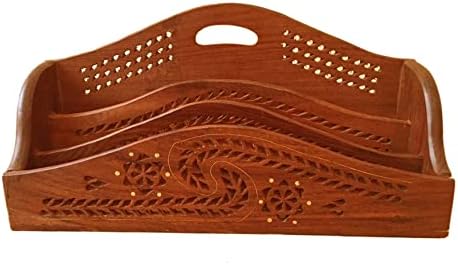 Wooden Desk Organizer - Handmade Desk Accessories for Home and Office - Elegant Storage Solution for Pens, Notepads, and more Office supplies for Table - Image 2
