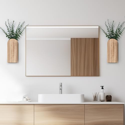 Handmade Wooden Wall Vases Set of 2 for Plants - Image 3