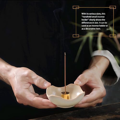Elegant Ceramic Incense Ash Catcher – Minimalist Beige Incense Holder with 9-Hole Base, Smooth Bottom, Portable & Decorative for Home, Tea Table - Image 5