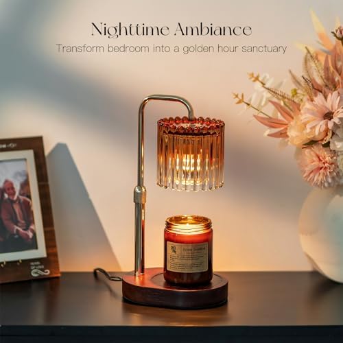 Candeldo Candle Warmer Lamp with Timer: Amber Wax Melt Warmer - Image 2