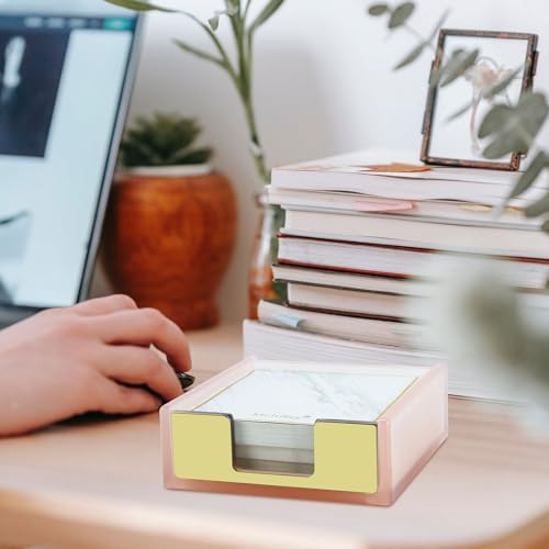 MultiBey Pink Sticky Notes Memo Pad Holder Dispenser - Image 6