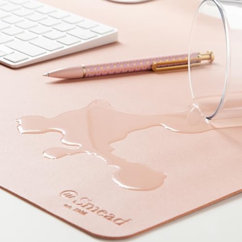 Smead Vegan Leather Desk Pad Mat, Office Desk Mat, Medium, Dusty Rose Pink - Image 5
