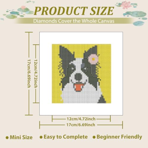 12 Pcs Small Diamond Art Kits Dogs Animals Diamond Art Kits for Adults - Image 3