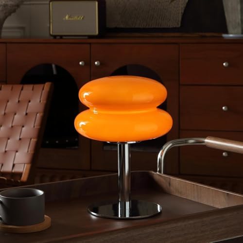 Glivpny Mushroom Lamp Table Lamp, Mid Century Modern Table Lamps(Orange) by Glivpny