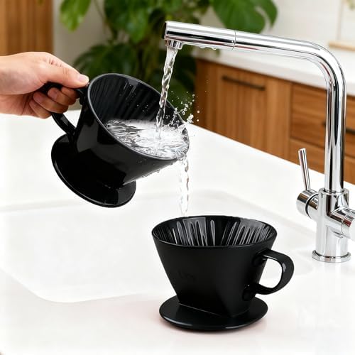 Ceramic Pour Over Coffee Dripper, V-Shaped Coffee Filter Cone - Image 5